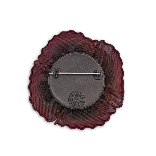 Poppy mesh brooch by Sarah Cavender